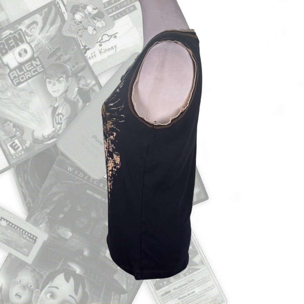 Harley Davidson Vintage Y2K Rhinestone Eagle Graphic Tank Top Black Gold XL - Picture 3 of 6